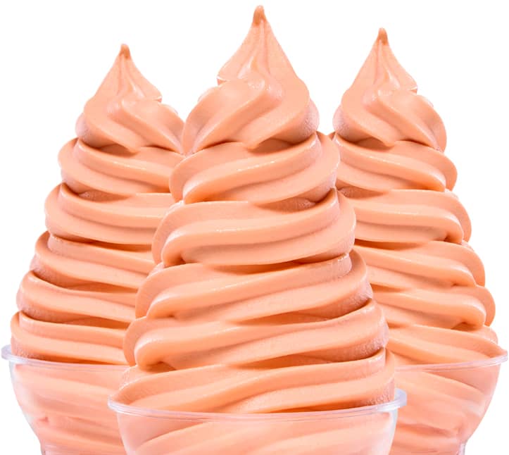three dishes of dole soft serve